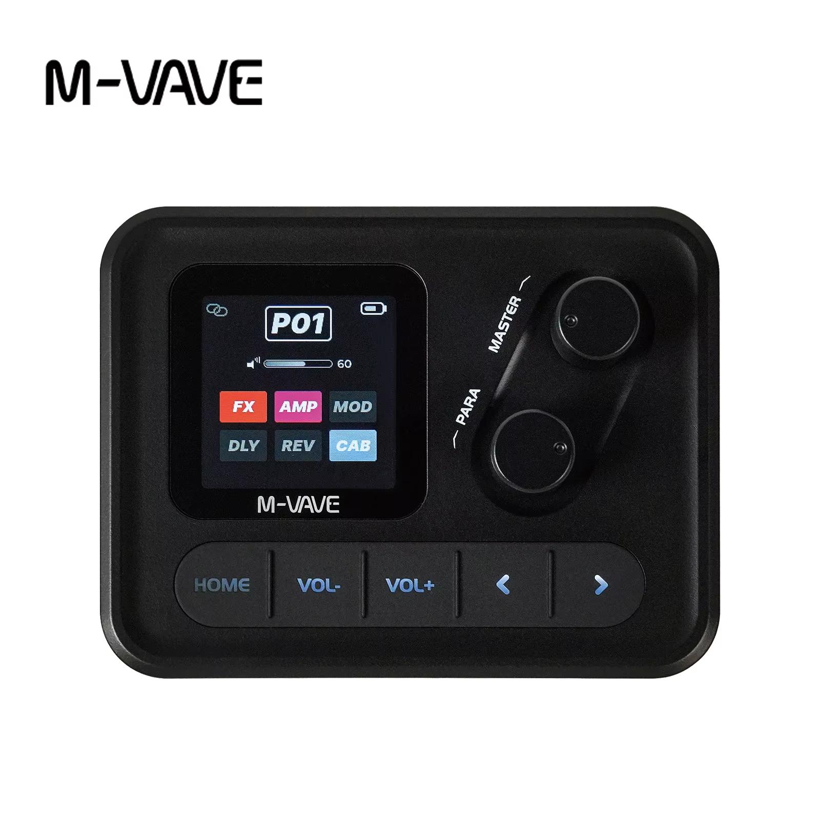 

M-VAVE Pocket AMP Mini Guitar Processor w/1.54 HD Screen & Bluetooth/APP Control/100+ Effects,Type-C /for Guitar/Bass Recording