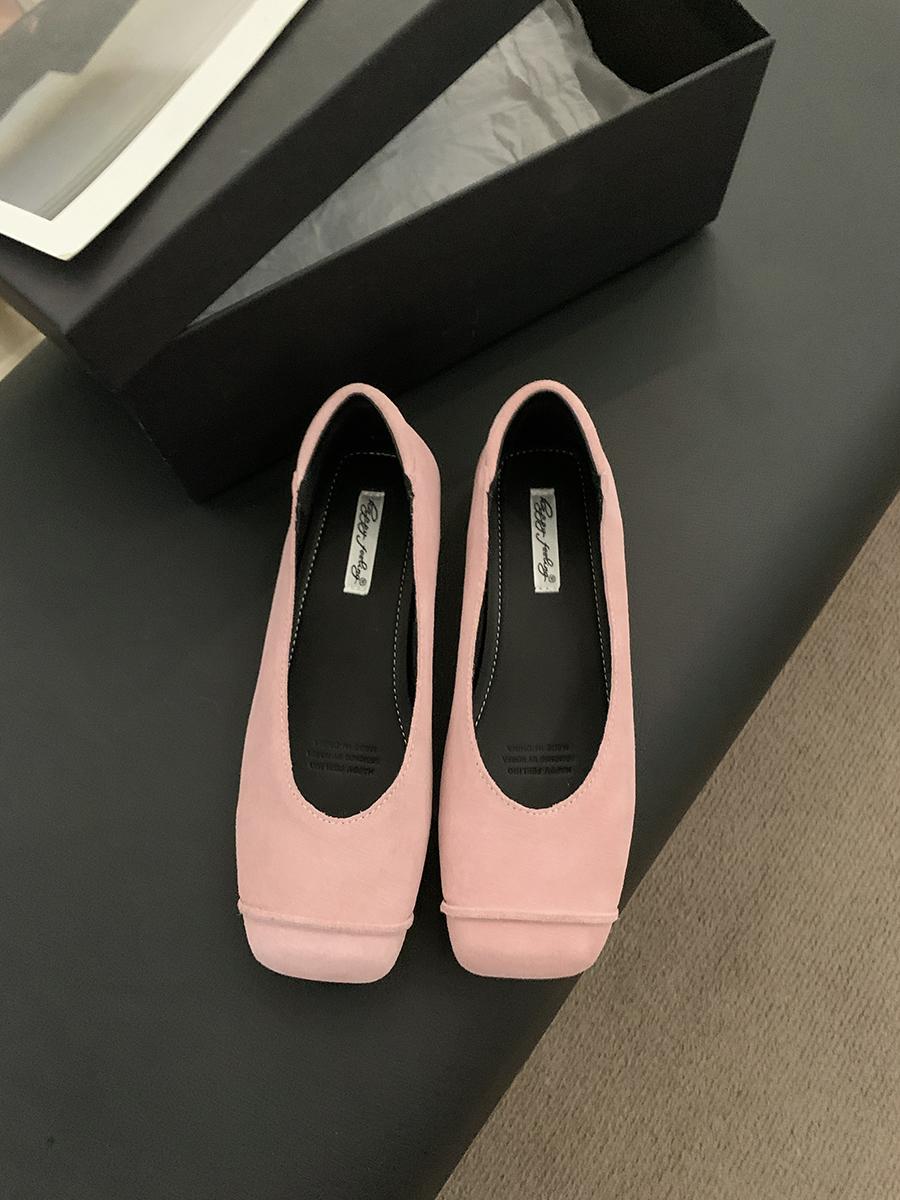 

Fashion Lovely Pink Summer New Brand Women Flat Shoe Fashion Round Toe Shallow Slip On Ballerinas Shoes Soft Flat Heel Dress Ballet Shoe 40