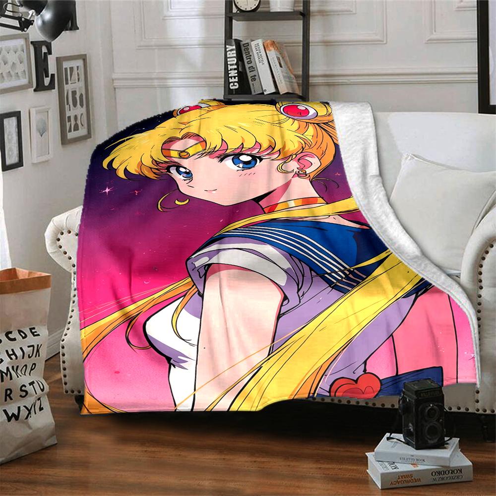 1Pc Moonlit Sailor Magic Blanket For Couch Bed Plush Cozy Fuzzy Blanket Super Soft Warm Blankets For Fall And Winter 0918241