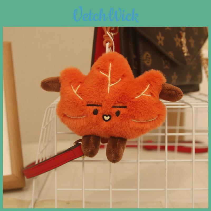 Peluche Foglia Bambola di Peluche con Tessuto a Pelo Corto per Accessorio Zaino e da Collezione