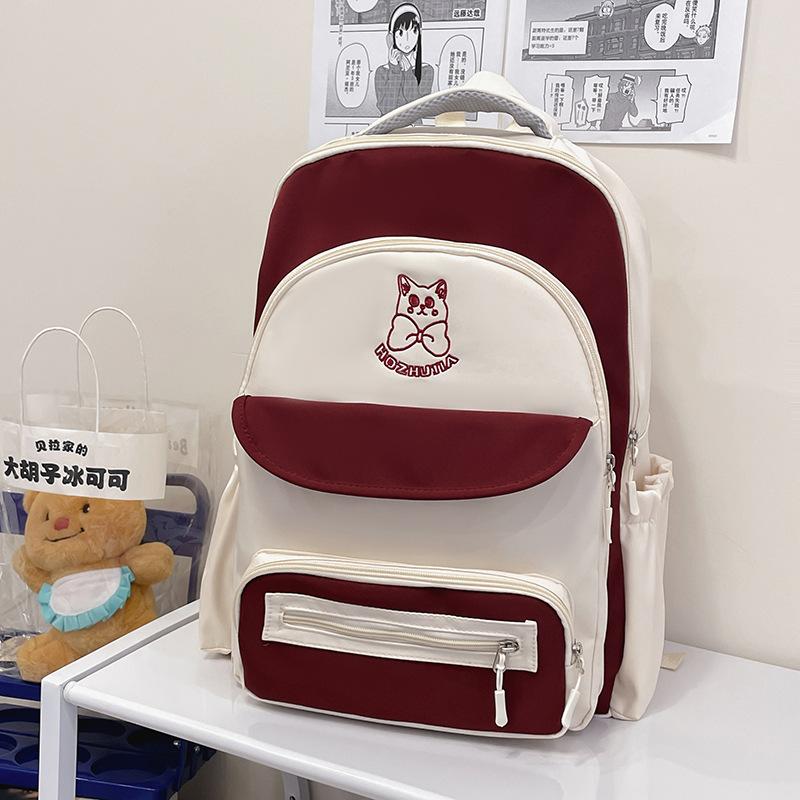 Schoolbag large-capacity schoolbag for girls, junior high school students, girls, simple and versatile Japanese high school students, backpack design