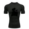 Samurai with Katana Men Sports T-Shirt Training Jogging Running Workout Compression Shirt Rashgard Tops Tee Short Sleeve T-Shirt