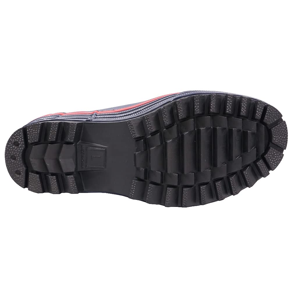 Rain work short with large [Kokos Nobuoka] HB-787 boots, boots, length, cover, sweat-absorbing lining, men's, red/navy,