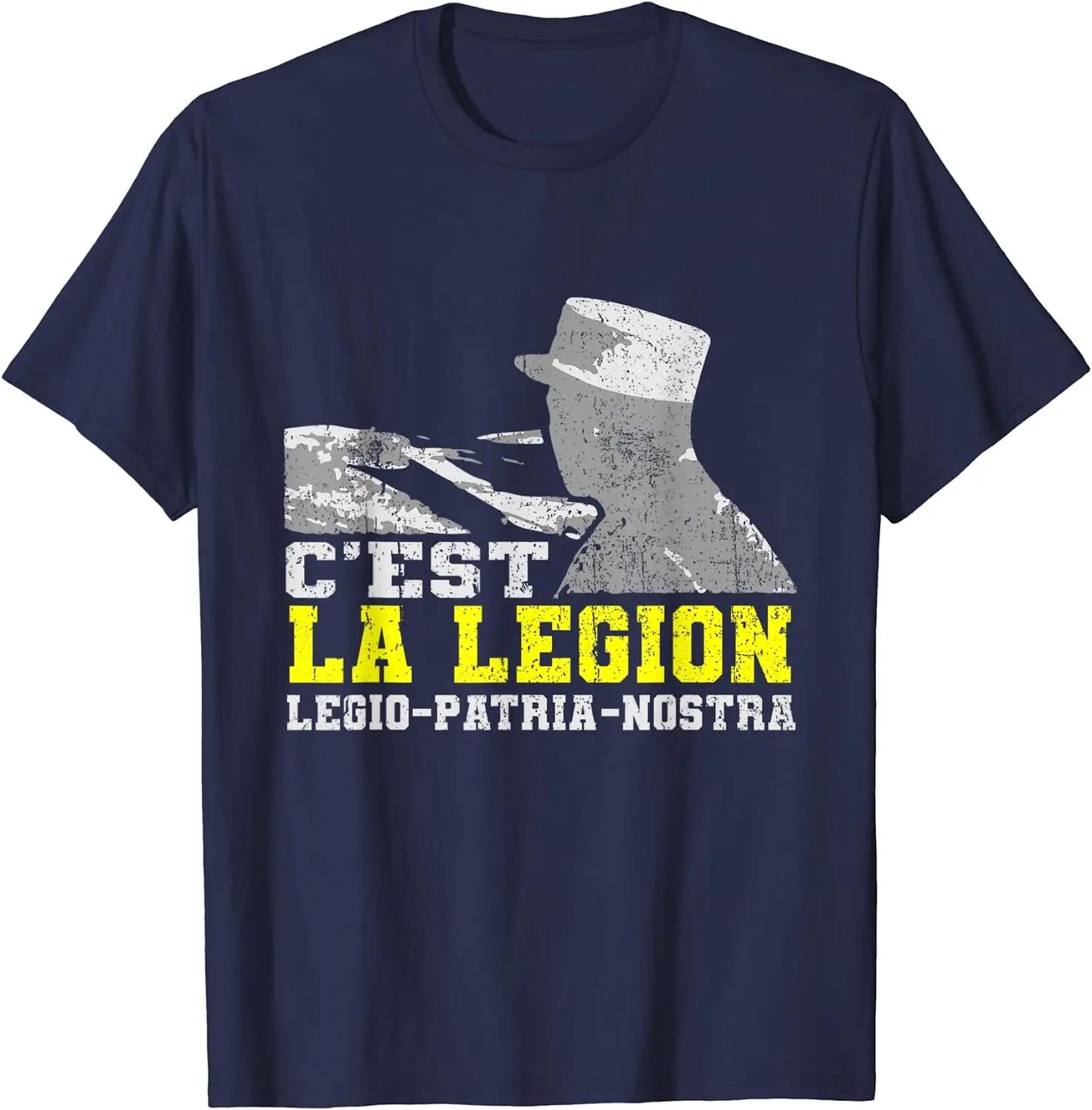 

France Army Légion Etrangere Troupe TShirt Short Sleeve Casual Cotton ONeck Summer Men TShirt 4XL