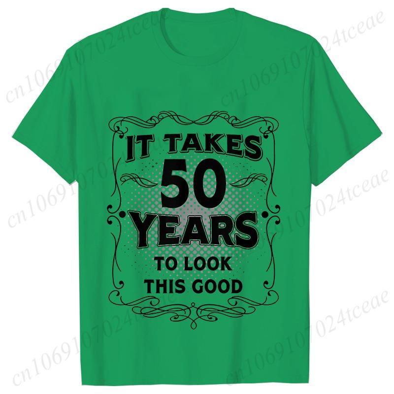 Summer Fashion Men's T-Shirt Funny 50th Birthday 3D Printed Short Sleeve Tops Unisex Casual Loose Oversize Outdoor Clothing