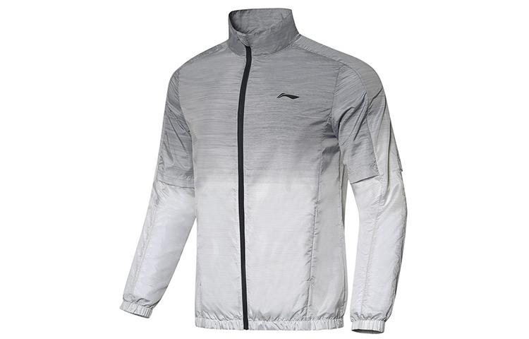 Li Ning Jackets Men s Heather Gray Stand Collar Moderate Other AFDQ721-3 L