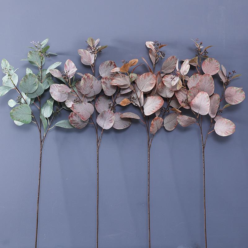 Simulation Green Plant Long Branches with Fruit Eucalyptus Eugene Money Leaf