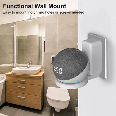 Kunststoff Wandhalterung Aufhänger Kabelmanagement Smart Speaker Halter Ständer Platzsparende Zubehörteile für Echo Dot 5/4