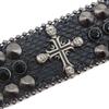 Amerikanisches Strassnietenarmband, Punk Gothic Personalisierter Schmuck mit Kreuzverzierungen