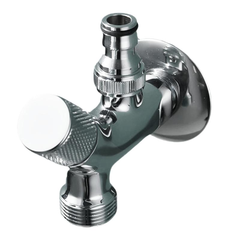 Brass 2 Outlet Angle Valves Strong 1 Inlet 2 Outlet Brass Valves for Flexible Water Flows Control In Bathroom Kitchen