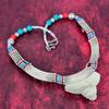 Coral, Turquoise Handmade Gemstone Necklace, 925 Solid Sterling Silver Necklace Antique Jewelry, For Engagement Gift