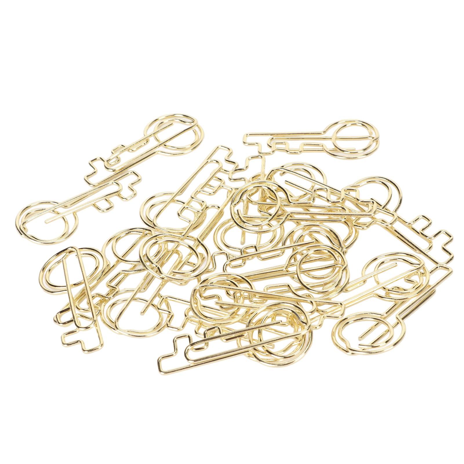 

40 шт. Бумажная скрепка Уникальная форма ключа Портативная Многоразовая Милый внешний вид Настольные аксессуары для офиса