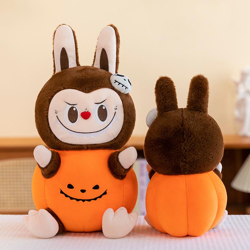 Rabbit Transforms Into Pumpkin Halloween Plush Toy Doll Rag Dolls for Boys and Girls Birthday Gifts