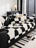 Bohemian Sofa Cover Geometry Plaid Cotton Universal Sofa Mat Towel for Living Room Non-Slip Sofa Cover Couch Cushion Slipcovers