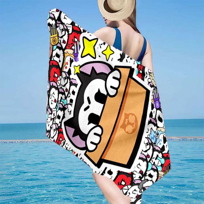 Game Adventure Heroes Beach Towel, Super Soft Microfiber, Gift for Her/Him, Birthday, for Pool, Beach, Travel, Home Decor Fan Gifts