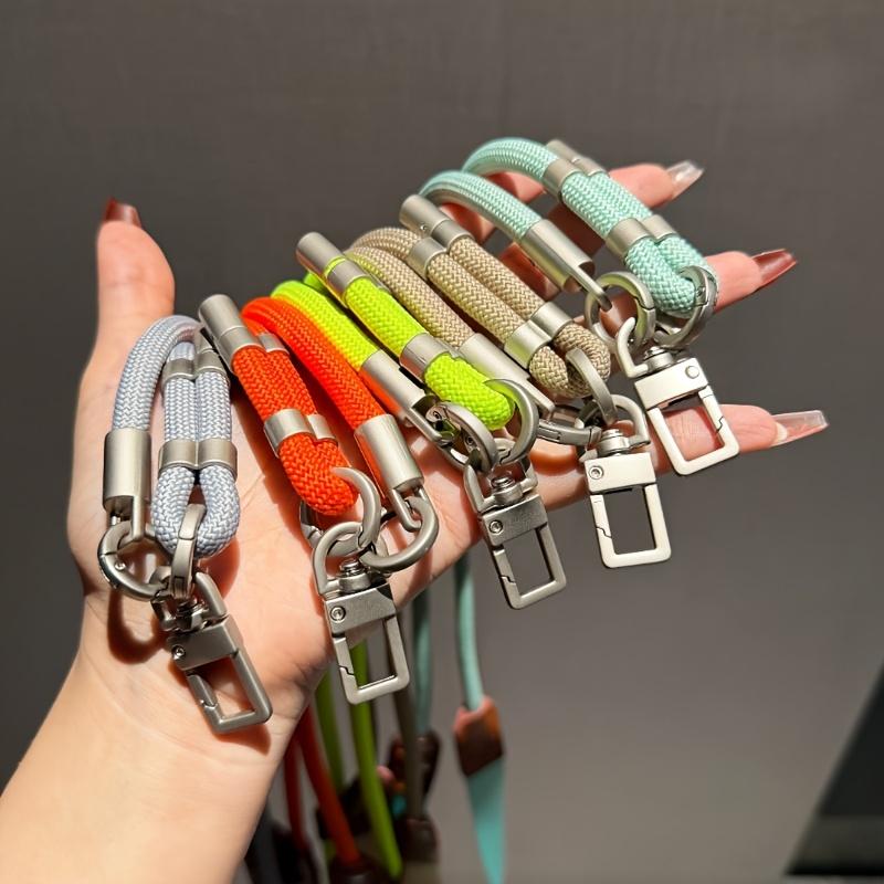 New Adjustable Woven Phone Neck Strap, Wide Thick Neck-Friendly Design, High-End Metal Buckle Soft Pouch Chain
