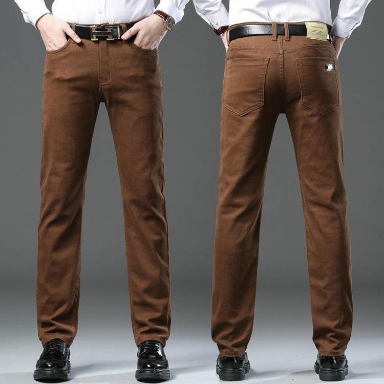 Men Slim Jeans Stretch Denim Pants Fashion Business Casual Loose Straight Trousers Plus Size Clothing Brand 28 44