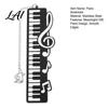 Unique Bookmark With Charm Piano Bookmark Stainless Steel Music Note Page Marker Musical Decorative Book Accessory for Lovers Black White