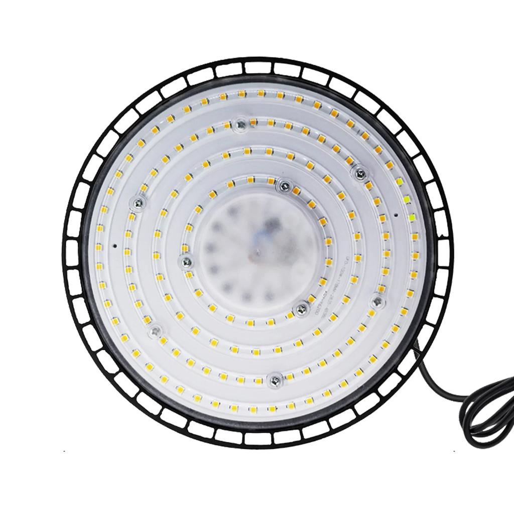 Super Bright 100/150/200W UFO LED High Bay Lights Waterproof Commercial Industrial Market Warehouse Garage Workshop Garage Lamps