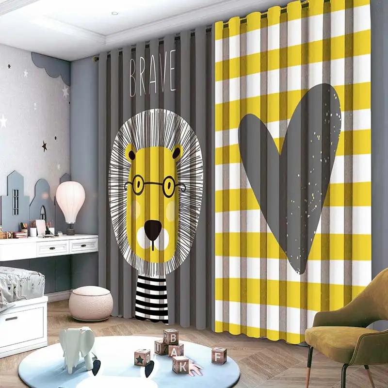 Tenda Camera dei Bambini Camera da Letto Ragazzo Nuova Tenda Cartone Animato Auto Gancio Parasole Alta Ombreggiatura Nuova Moda Varie Fantasie Multicolore