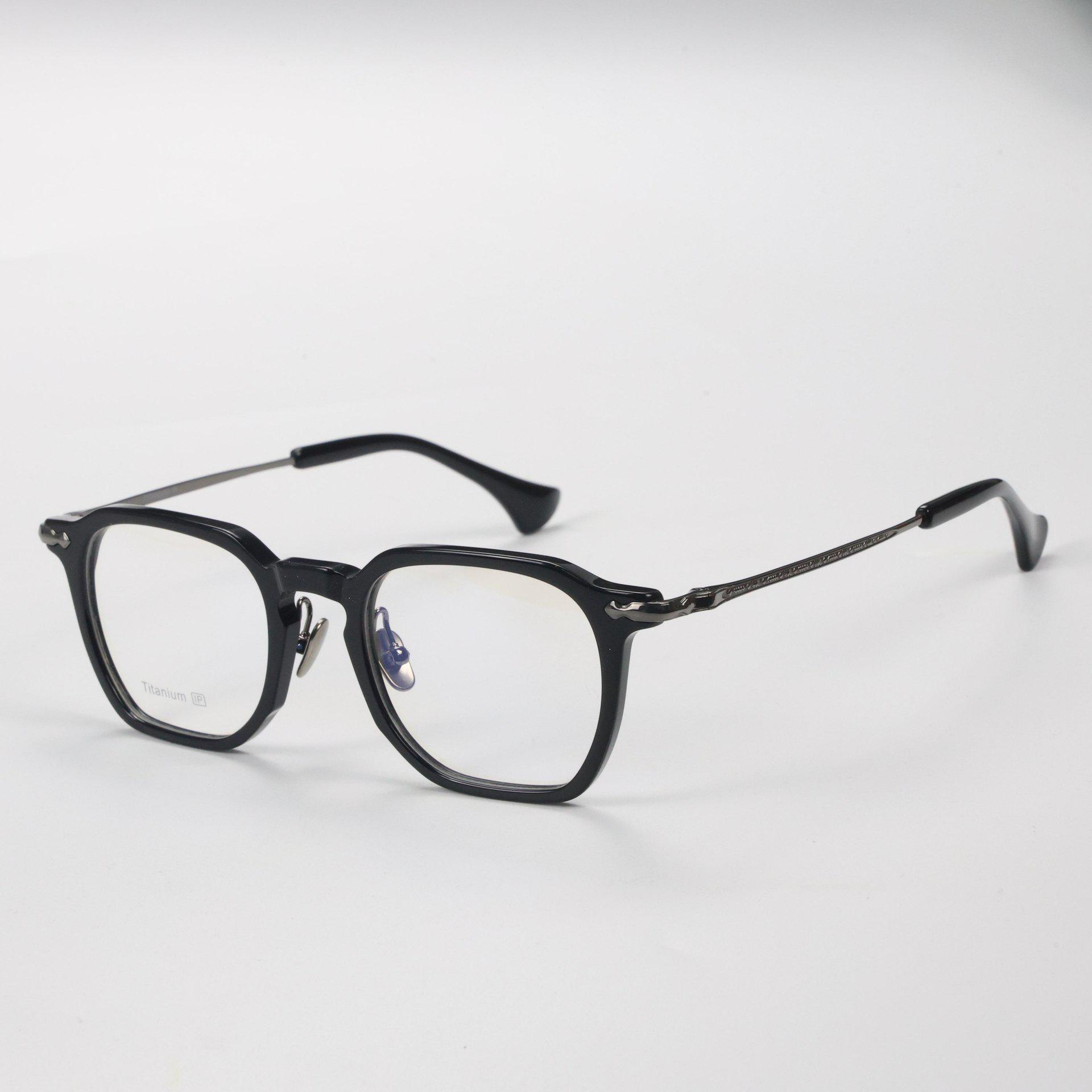 Men s Retro Full Frame Pure Titanium Glasses – Compatible with Prescription Lenses