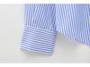 2025 Spring Women's European & American Striped Poplin Long Sleeve Lapel Shirt