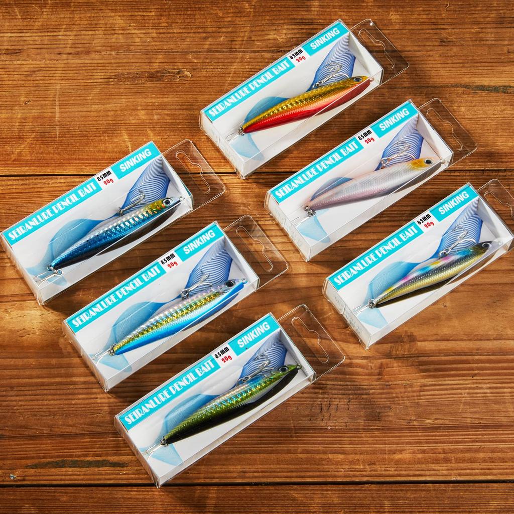 Seabass Lure Sinking Pencil 85s 20g Sinpen Bluefish Flounder Casting Distance Hook Equipped [Seiran Lure] ST-46