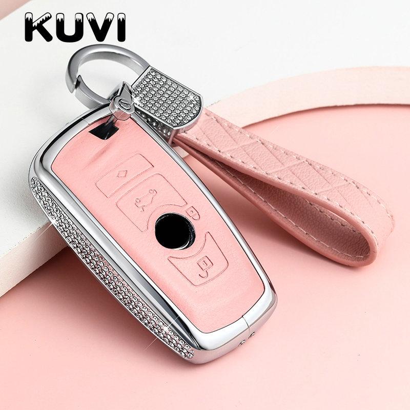 Leather Car Key Case For Bmw X1 X3 X4 X5 X6 E38 E39 E46 E83 E60 E34 F30 F10 E53 F10 G30 G38 1 3 5 7 Series For Bmw Accessories