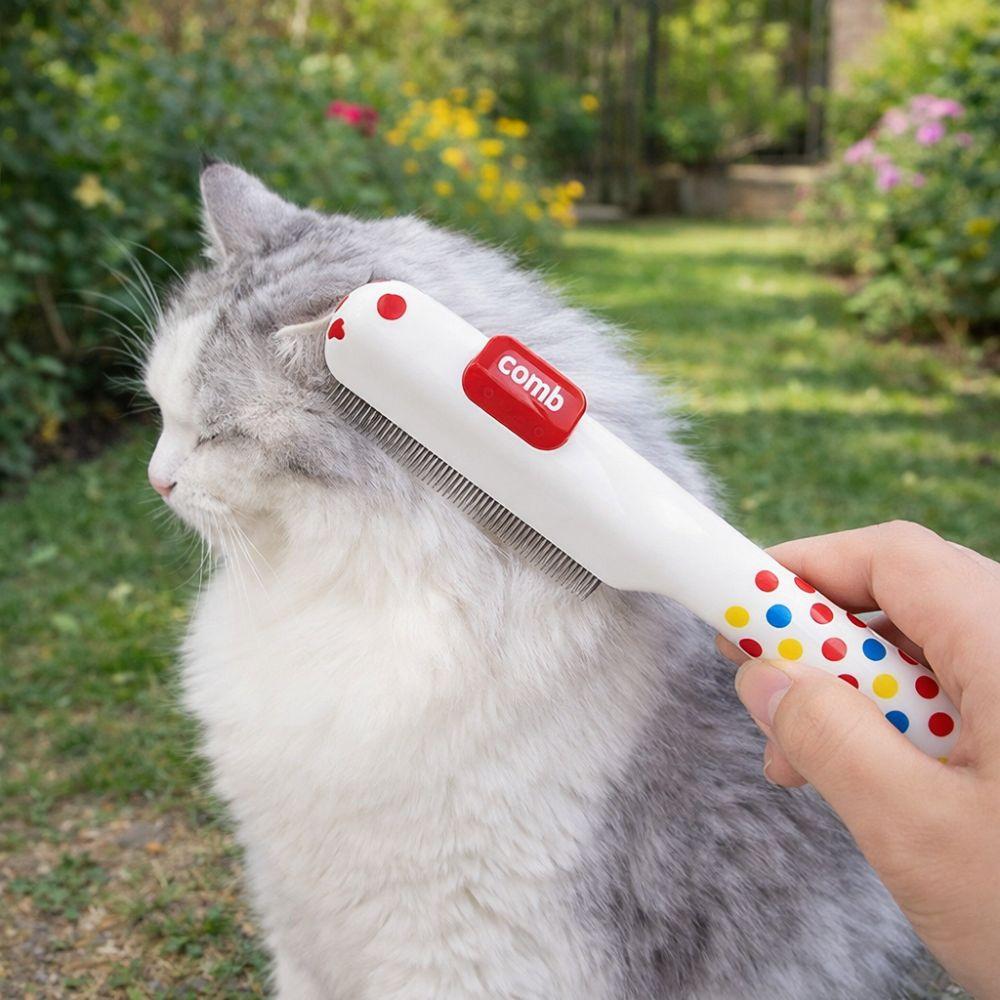 Portable Cat Hair Remover Comb Efficient Cat Grooming Brush Pet Flea Comb  Remove Lice