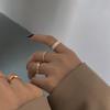 Plain Ring Three-piece Combination Ring Female Ins Cold Wind Open Ring Ring Japanese and Korean Simple Trendy Hand