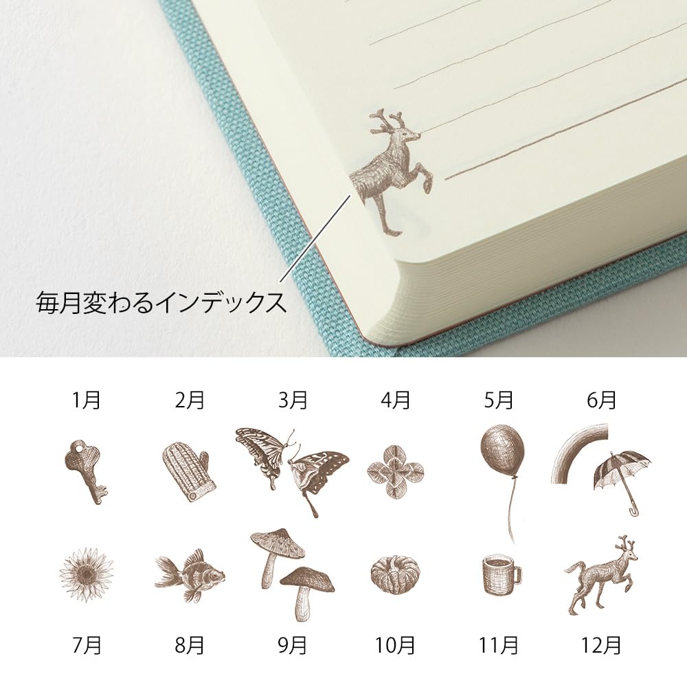 DESIGNPHIL MIDORI 3-Year Journal Diary Blue Cover 12394006