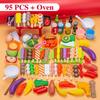 Mini Kitchen Pretend Play Playthings Barbecue Collection Children Cooking Simulation Food Multi Collection Christmas Present Ideal For Children