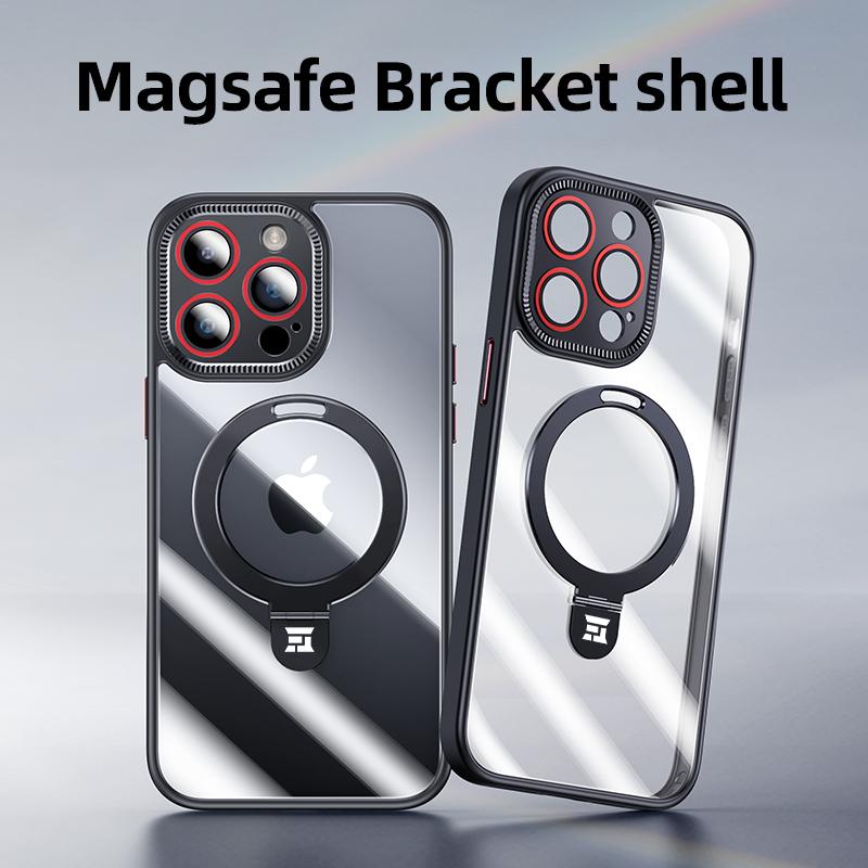 

Защита объектива, магнитный Magsafe, прозрачный чехол для телефона с беспроводной зарядкой для Iphone 12 13 14 Pro Max, чехол-держатель для телефона, принципиально
