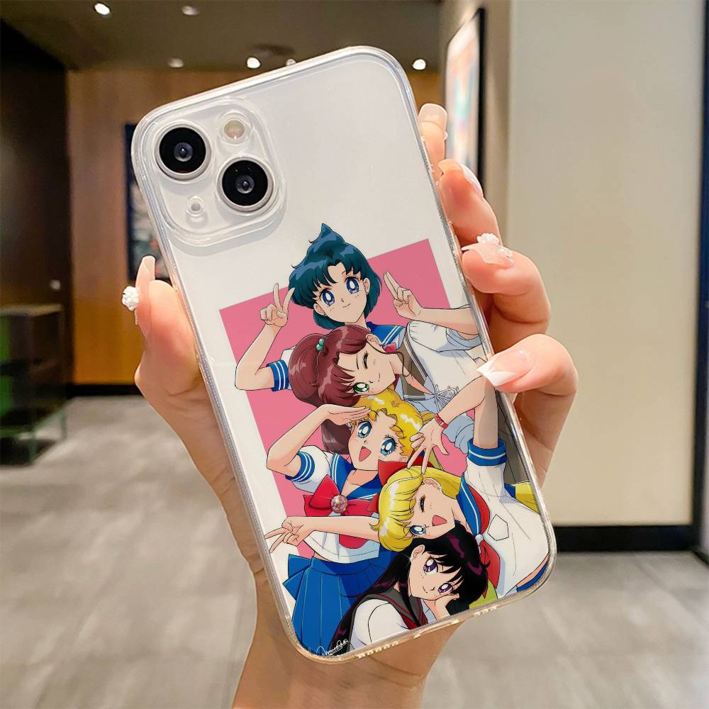 

Мультяшный чехол для телефона S-Sailor M-Moons Для iPhone 17 16e 16 15 14 13 12 11mini Pro Max X XR XSMAX 8 7 Air Plus Мягкий чехол iPhone15