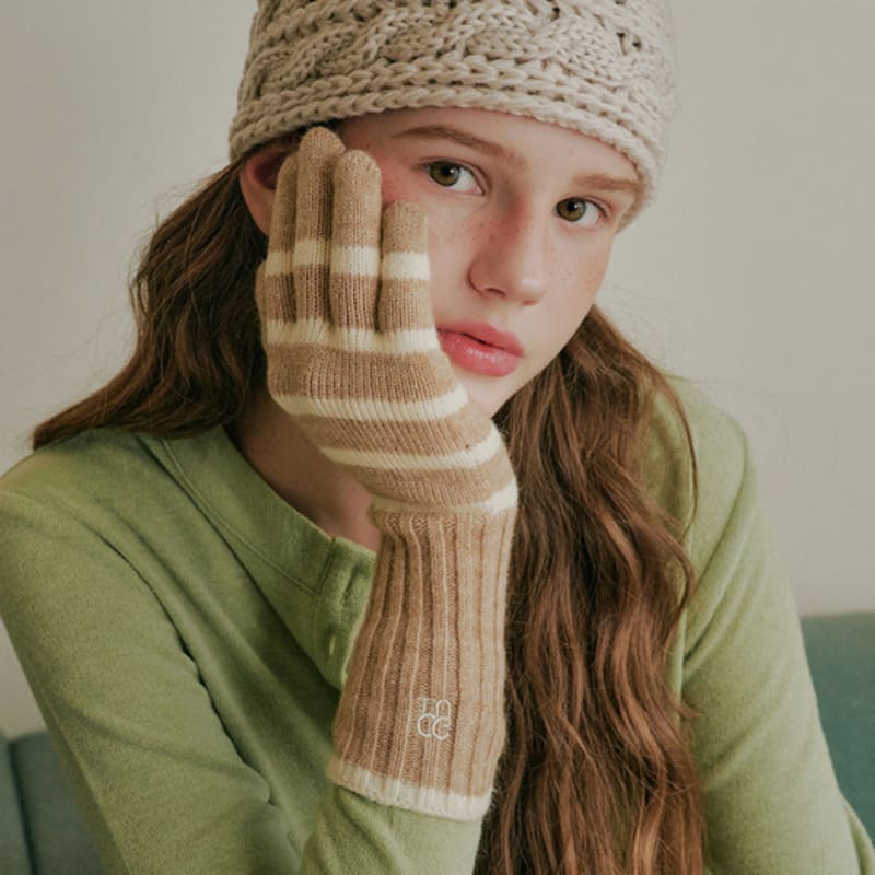 

MAC MOC Перчатка Juljul перчатка_Полосатая вязаная перчатка с отверстием для пальца__5 цветов Blue