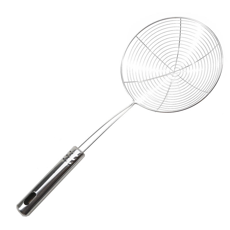 Stainless Steel Fine Mesh Skimmer Spoon Multi-Function Spider Strainer with Long Handle for Cooking Frying and Noodle Straining 31x11cm