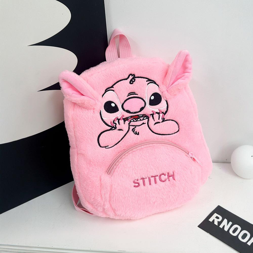 Cute Stitch Plush Backpack for Kids - Children's Storage Bag & Toy Carrier