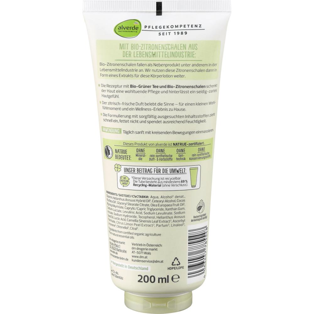 DM Alverde Alverde Body Lotion Nature Green Tea & Lemon 200ml