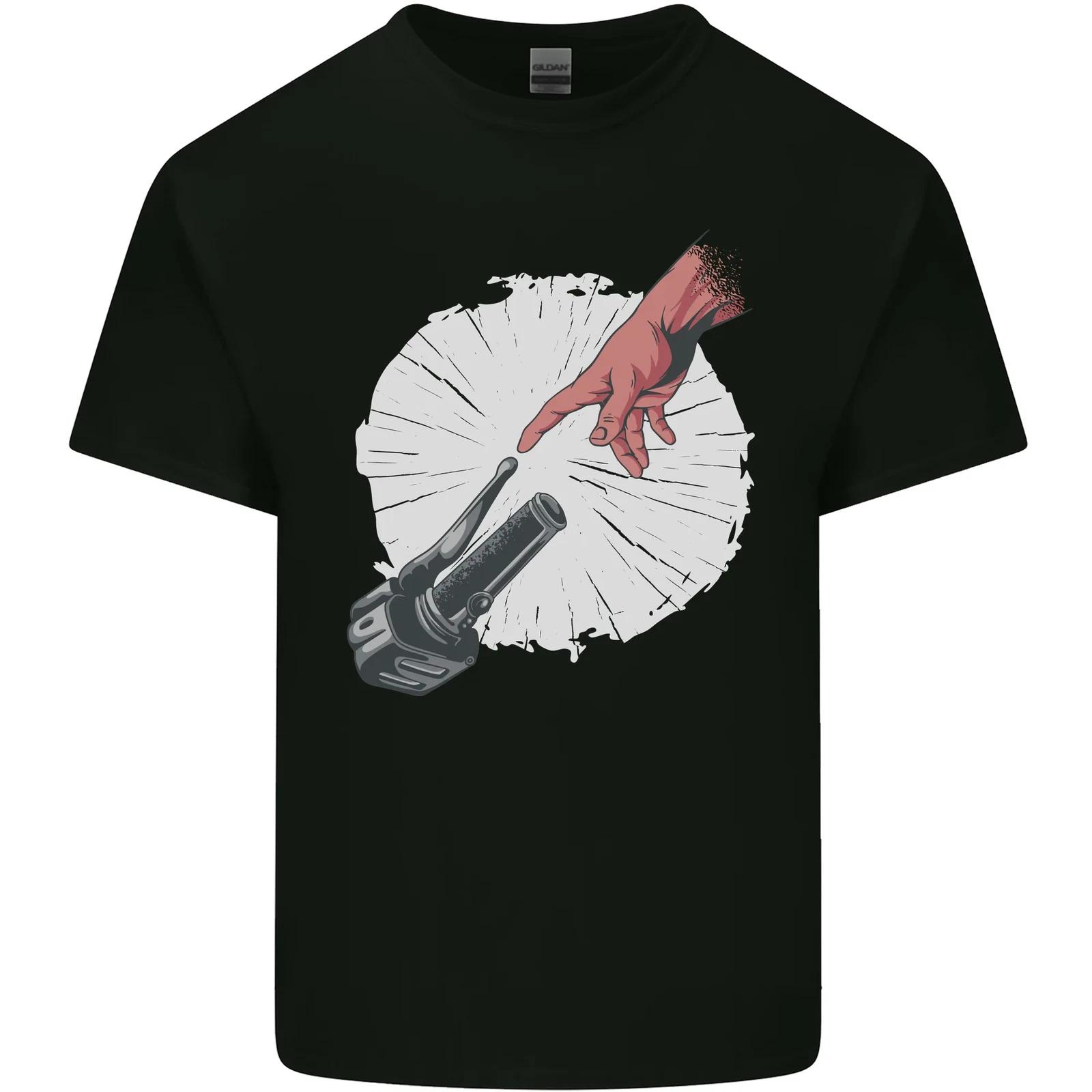 Creation Biker Motorbike Motorcycle Funny Kids T-Shirt Childrens XL