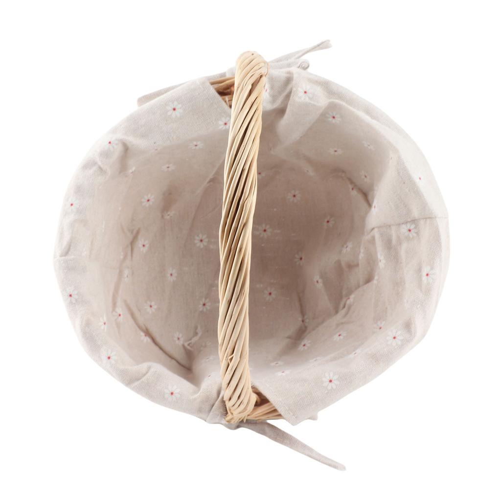 Rattan Storage Basket Hand Made Oval Picnic Storage Basket for Indoor Outdoor