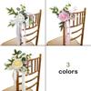 Wedding Chair Artificial Flowers Party Decor Aisle Pew Flowers Ornament Outdoor Wedding Chair Back Flowers Decorative Flowers