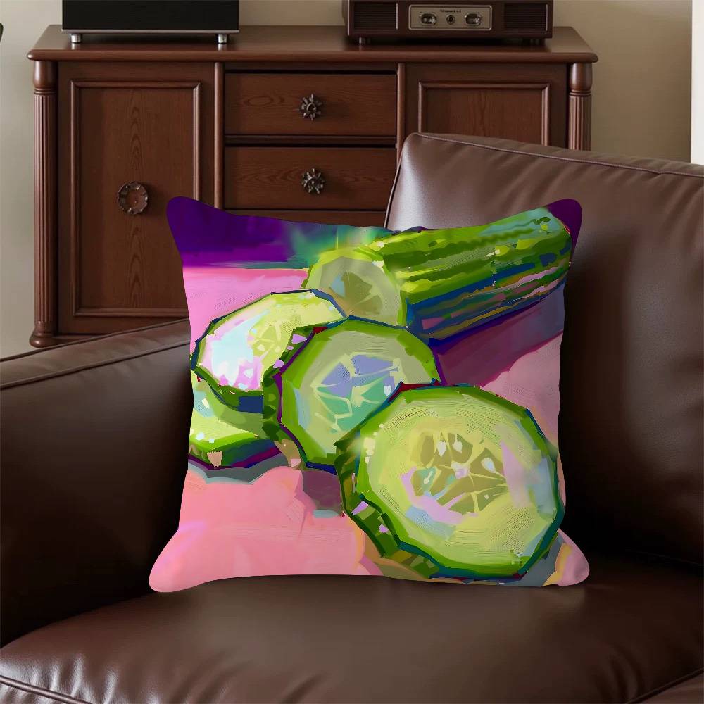 Fruit Pattern Cartoon Cushion Cover Pillowcase Upholstery Sofa Throw Pillow Home Decor Pillowcas
