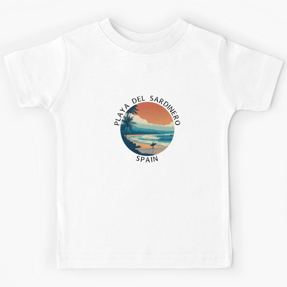 Playa Del Sardinero - Spain (with Black Lettering) Kids T-Shirt 110