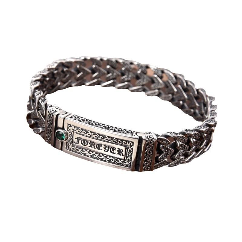 2026 Bracciale a Catena con Motivo Erba Tang a Forma di Cuore Larghezza 13mm Tendenza Retrò Personalità