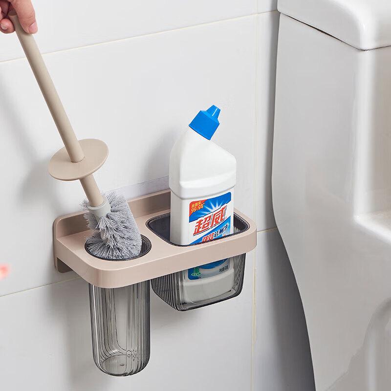 BDO Transparent Wall-Mounted Toilet Brush Set