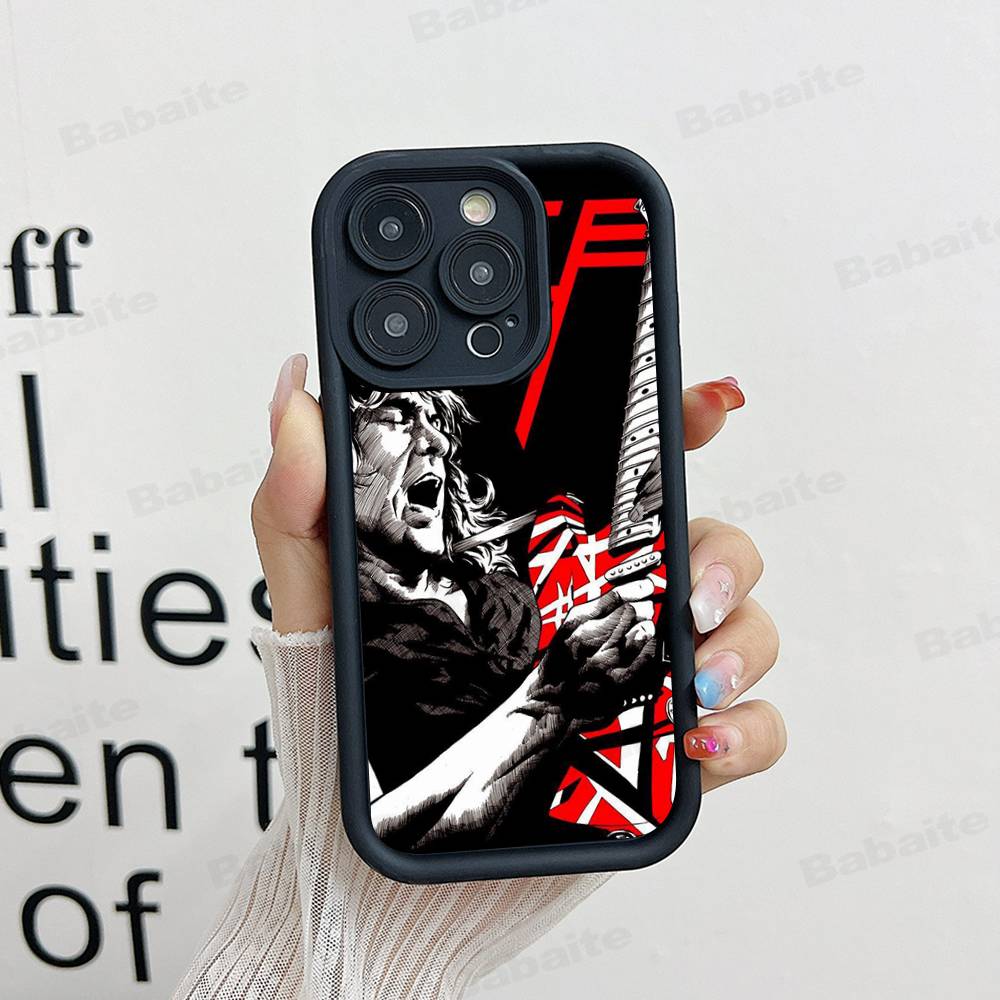 E-Eddie V-Van H-Halen Silicone Phone Case for iPhone 17 Pro Max 16 15 14 13 12 11 Plus 17 Air