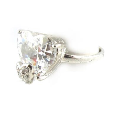 White / White 'Diamonds' Ring