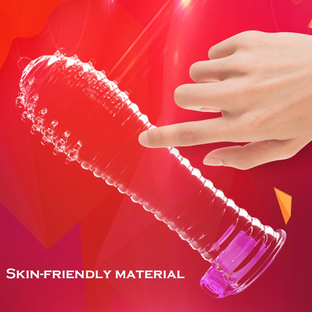 Spike Dotted Ribbed Delay Condom Bump Enhance Thorn Reuseable Vibrate Condom