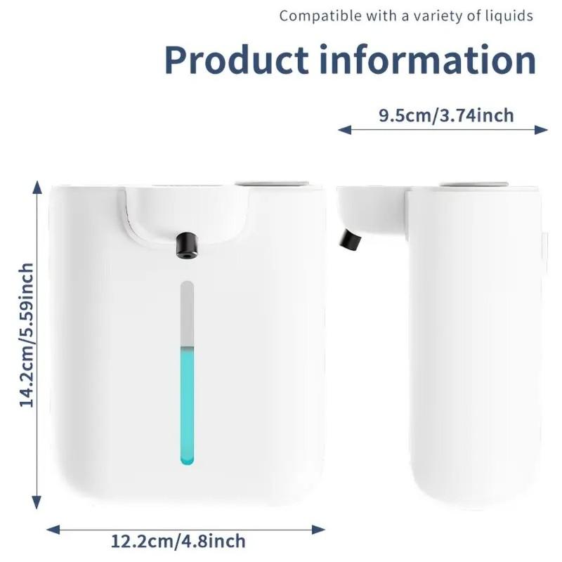 500ML HD Display 9 Levels Adjustable Automatic Smart Sense Soap Dispenser IPX5 Waterproof Rechargeable Hand Dish Washing Machine