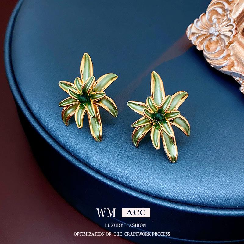 Vintage Silberne Nadel Retro Hängeohrringe - Hofstil, Leichter Luxus, High-End Design für Frauen